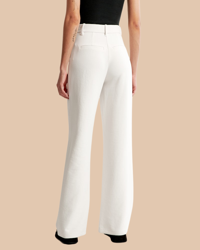 White Wide-Leg Pants