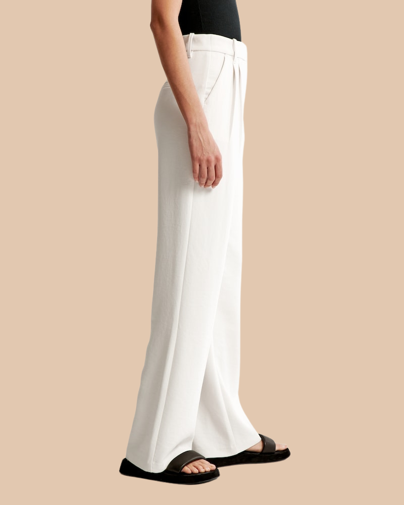 White Wide-Leg Pants