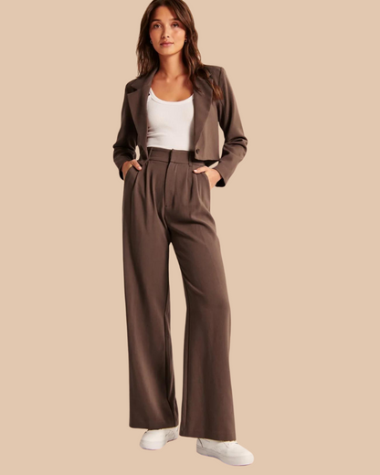 Mocha Wide-Leg Pants