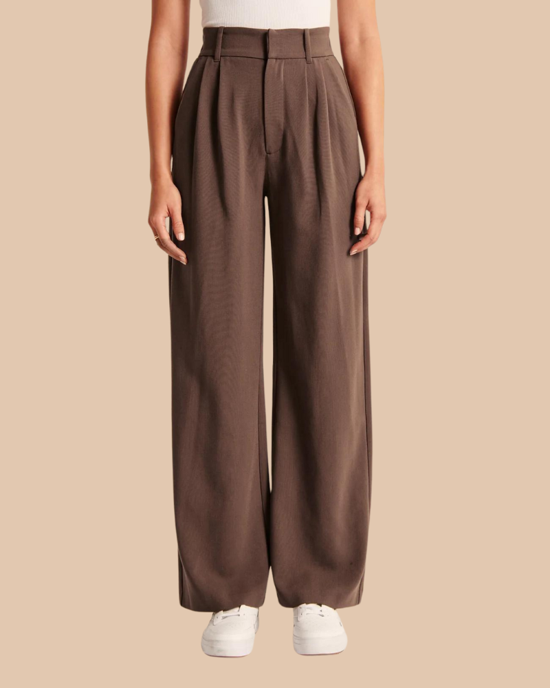 Mocha Wide-Leg Pants