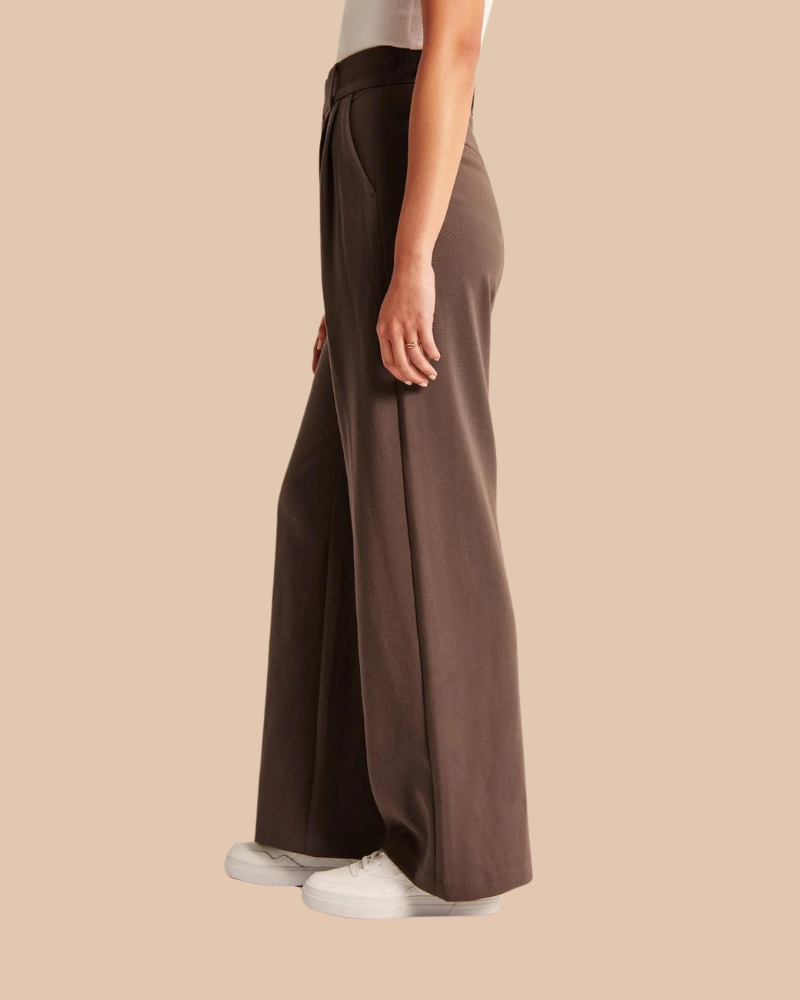 Mocha Wide-Leg Pants