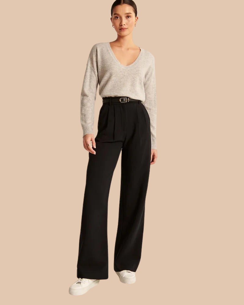 Black Wide-Leg Pants