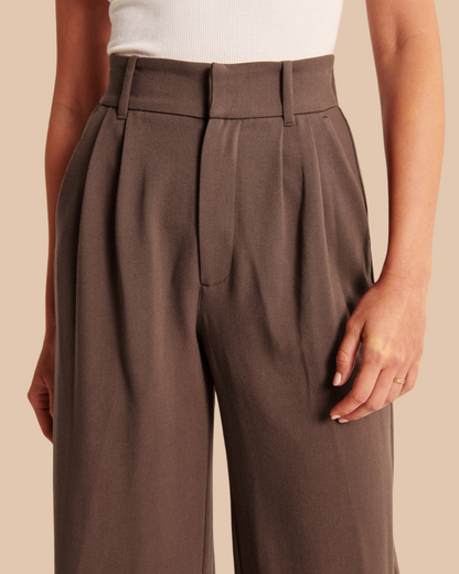 Mocha Wide-Leg Pants