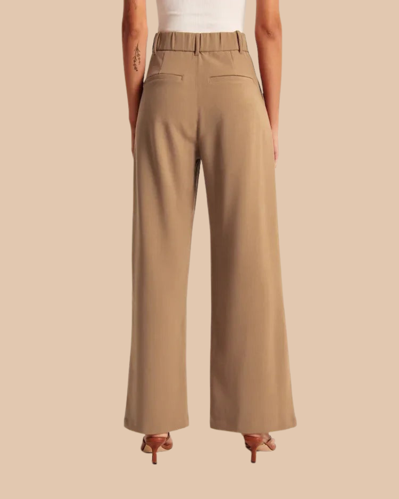 Brown Wide-Leg Pants