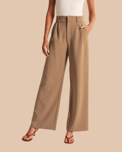 Brown Wide-Leg Pants